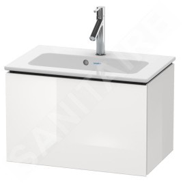 Duravit L-Cube - Meuble sous lavabo Compact 400x620x391 mm, 1 tiroir, blanc brillant LC615602222