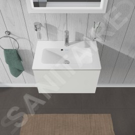 Duravit L-Cube - Meuble sous lavabo Compact 400x620x391 mm, 1 tiroir, blanc brillant LC615602222