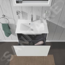 Duravit L-Cube - Meuble sous lavabo Compact 400x620x391 mm, 1 tiroir, blanc brillant LC615602222