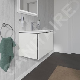 Duravit L-Cube - Meuble sous lavabo Compact 400x620x391 mm, 1 tiroir, blanc brillant LC615602222