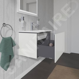 Duravit L-Cube - Meuble sous lavabo Compact 400x620x391 mm, 1 tiroir, blanc brillant LC615602222