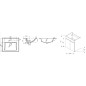 Jika Cube - Meuble avec lavabo, 540x422x622 mm, blanc H4536111763001 Jika Cube - Meuble avec lavabo, 540x422x622 mm, blanc H4536111763001