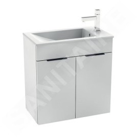 Jika Cube - Meuble avec lavabo, 590x327x622 mm, blanc H4536311763001