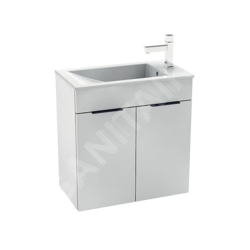 Jika Cube - Meuble avec lavabo, 590x327x622 mm, blanc H4536311763001 Jika Cube - Meuble avec lavabo, 590x327x622 mm, blanc H4536311763001