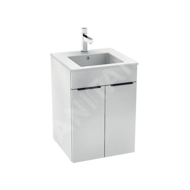 Jika Cube - Meuble avec lavabo, 440x422x607 mm, blanc H4536211763001 Jika Cube - Meuble avec lavabo, 440x422x607 mm, blanc H4536211763001
