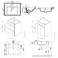 Jika Cube - Meuble avec lavabo, 440x422x607 mm, blanc H4536211763001 Jika Cube - Meuble avec lavabo, 440x422x607 mm, blanc H4536211763001