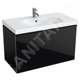 Geberit Acanto - Meuble sous lavabo 900 mm, noir 500.612.16.1