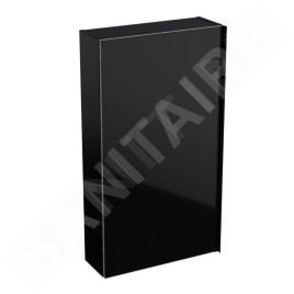 Geberit Acanto - Armoire suspendue 450x820 mm avec miroir intérieur, noir 500.639.16.1