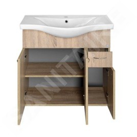 Aqualine Keramia Fresh - Meuble-vasque 745x740x347 mm, chêne 50083