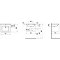 Laufen Pro S - Meuble avec lavabo, 600x500 mm, 1 tiroirs, blanc brillant H8609614751041 Laufen Pro S - Meuble avec lavabo, 600x500 mm, 1 tiroirs, blanc brillant H8609614751041