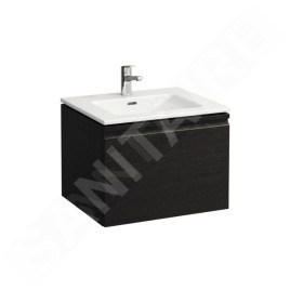 Laufen Pro S - Meuble avec lavabo, 600x500 mm, 1 tiroirs, wengé H8609614231041