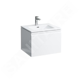 Laufen Pro S - Meuble avec lavabo, 600x500 mm, 1 tiroirs, blanc mat H8609614631041