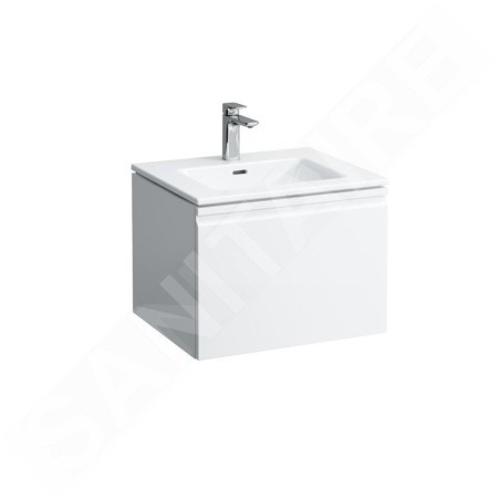 Laufen Pro S - Meuble avec lavabo, 600x500 mm, 1 tiroirs, blanc mat H8609614631041
