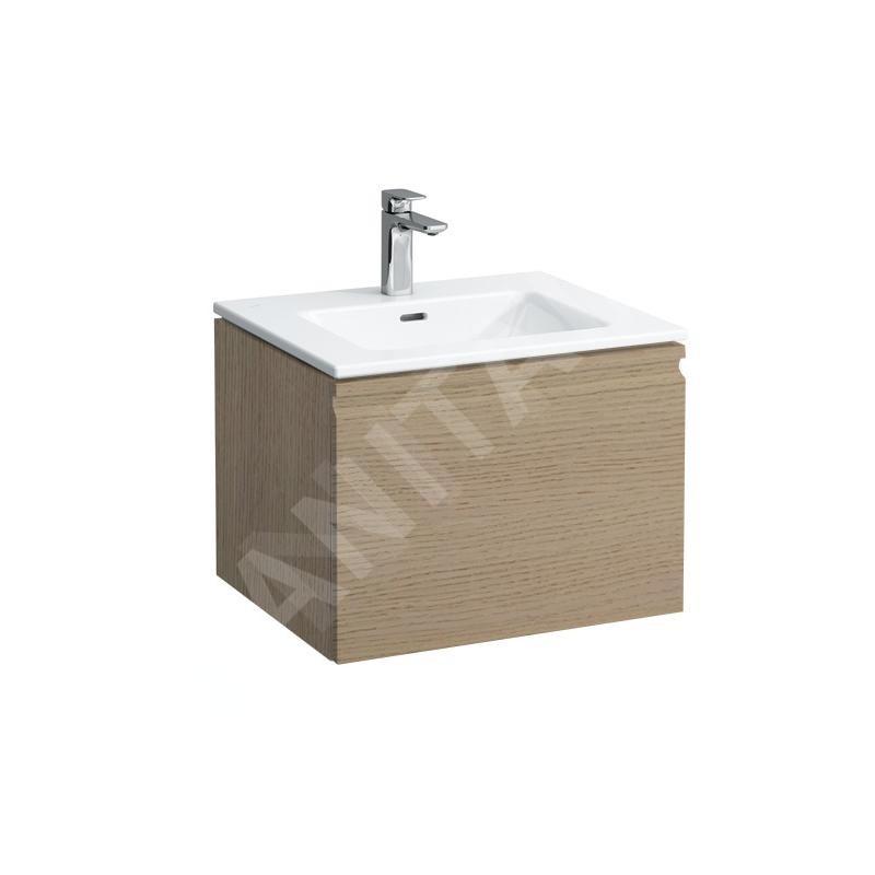 Laufen Pro S - Meuble avec lavabo, 600x500 mm, 1 tiroirs, chêne clair H8609614791041 Laufen Pro S - Meuble avec lavabo, 600x500 mm, 1 tiroirs, chêne clair H8609614791041