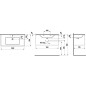 Laufen Pro S - Meuble avec lavabo, 1000x500 mm, 1 tiroirs, chêne clair H8609654791041 Laufen Pro S - Meuble avec lavabo, 1000x500 mm, 1 tiroirs, chêne clair H8609654791041