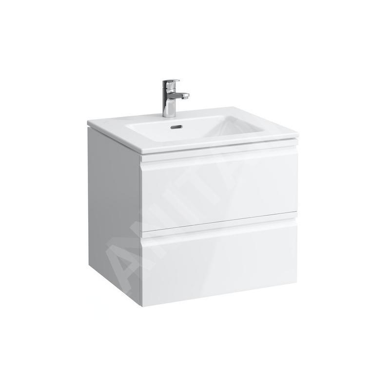 Laufen Pro S - Armoire avec lavabo, 600x500 mm, 2 tiroirs, blanc brillant H8619614751041 Laufen Pro S - Armoire avec lavabo, 600x500 mm, 2 tiroirs, blanc brillant H8619614751041