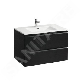 Laufen Pro S - Meuble avec lavabo, 800x500 mm, 2 tiroirs, wengé H8619634231041