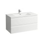 Laufen Pro S - Meuble avec lavabo, 1000x500 mm, 2 tiroirs, blanc brillant H8619654751041