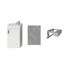 Jika Petit - Meuble avec lave-mains, 386x221x585 mm, miroir, éclairage, blanc H4535141753001