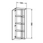 Duravit DuraStyle - Armoire haute 1400x500x240 mm, droite, blanc brillant DS1238R2222 Duravit DuraStyle - Armoire haute 1400x500x240 mm, droite, blanc brillant DS1238R2222