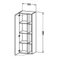 Duravit DuraStyle - Armoire haute 1400x500x360 mm, droite, blanc brillant DS1239R2222