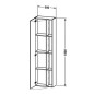 Duravit DuraStyle - Armoire haute 1800x500x240 mm, droite, blanc brillant DS1248R2222