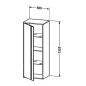 Duravit Ketho - Armoire haute 1320x500x360 mm, droite, blanc brillant KT1267R2222 Duravit Ketho - Armoire haute 1320x500x360 mm, droite, blanc brillant KT1267R2222