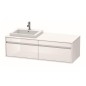 Duravit Ketho - Meuble sous lavabo 426x1400x550 mm, gauche, 2 tiroirs, blanc brillant KT6797L2222 Duravit Ketho - Meuble sous lavabo 426x1400x550 mm, gauche, 2 tiroirs, blanc brillant KT6797L2222