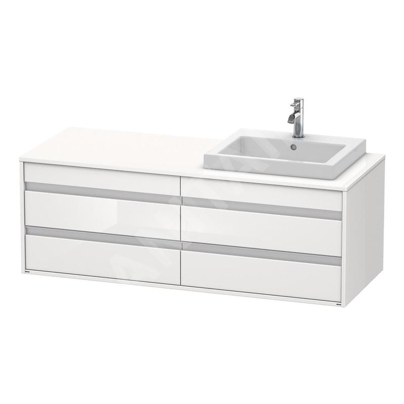 Duravit Ketho - Meuble sous lavabo 496x1400x550 mm, droite, 4 tiroirs, blanc brillant KT6757R2222 Duravit Ketho - Meuble sous lavabo 496x1400x550 mm, droite, 4 tiroirs, blanc brillant KT6757R2222
