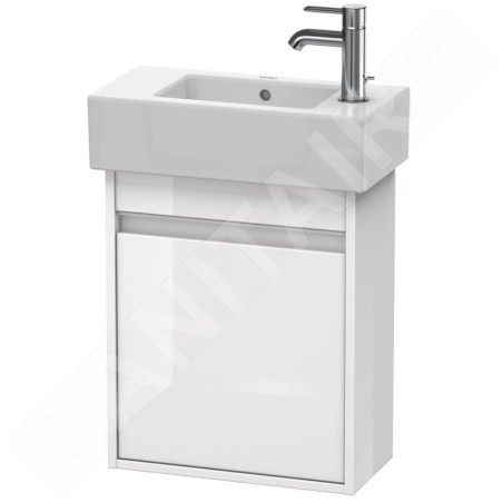 Duravit Ketho - Meuble-vasque, 550x450x225 mm, gauche, blanc brillant KT6629L2222