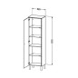 Duravit Brioso - Armoire haute 1770x520x360 mm, gauche, blanc brillant BR1331L2222 Duravit Brioso - Armoire haute 1770x520x360 mm, gauche, blanc brillant BR1331L2222