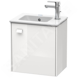 Duravit Brioso - Meuble sous lavabo 442x420x289 mm, version droite, 1 porte, blanc brillant BR4000R2222
