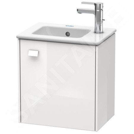Duravit Brioso - Meuble sous lavabo 442x420x289 mm, version droite, 1 porte, blanc brillant BR4000R2222