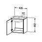 Duravit Brioso - Meuble sous lavabo 442x420x289 mm, version droite, 1 porte, blanc brillant BR4000R2222 Duravit Brioso - Meuble sous lavabo 442x420x289 mm, version droite, 1 porte, blanc brillant BR4000R2222