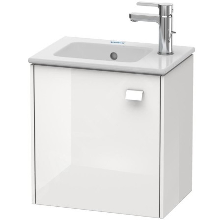 Duravit Brioso - Meuble sous lavabo 442x420x289 mm, version gauche, 1 porte, blanc brillant BR4000L2222