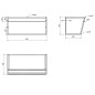 Sapho Ska - Support pour lavabo avec étagère, 900 mm, blanc mat SKA113 Sapho Ska - Support pour lavabo avec étagère, 900 mm, blanc mat SKA113