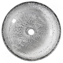 Sapho Beauty - Vasque à poser, diamètre 42 cm, sans trop-plein, noir/verre TY306