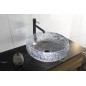 Sapho Beauty - Vasque à poser, diamètre 42 cm, sans trop-plein, noir/verre TY306 Sapho Beauty - Vasque à poser, diamètre 42 cm, sans trop-plein, noir/verre TY306