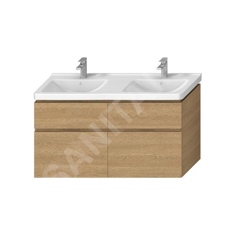 Jika Cubito Pure - Meuble sous lavabo double 1280x683, chêne H40J4274025191 Jika Cubito Pure - Meuble sous lavabo double 1280x683, chêne H40J4274025191