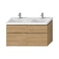 Jika Cubito Pure - Meuble sous lavabo double 1280x683, chêne H40J4274025191 Jika Cubito Pure - Meuble sous lavabo double 1280x683, chêne H40J4274025191