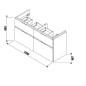 Jika Cubito Pure - Meuble sous lavabo double 1280x683, chêne H40J4274025191 Jika Cubito Pure - Meuble sous lavabo double 1280x683, chêne H40J4274025191