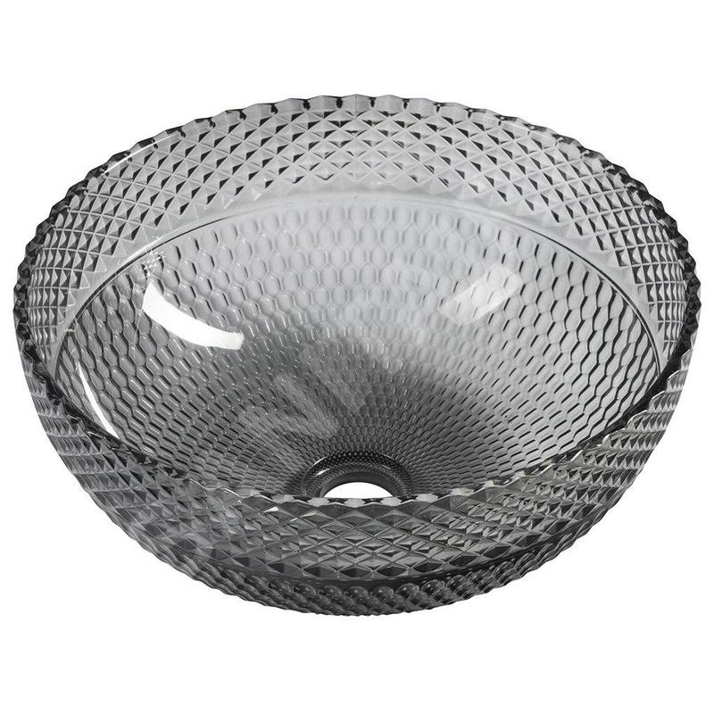 Sapho Beauty - Vasque à poser, diamètre 40 cm, sans trop-plein, noir/verre TY310 Sapho Beauty - Vasque à poser, diamètre 40 cm, sans trop-plein, noir/verre TY310