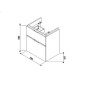 Jika Cubito Pure - Meuble sous lavabo 590x683 mm, chêne H40J4234025191 Jika Cubito Pure - Meuble sous lavabo 590x683 mm, chêne H40J4234025191