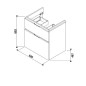 Jika Cubito Pure - Meuble sous lavabo 640x683 mm, chêne H40J4244025191