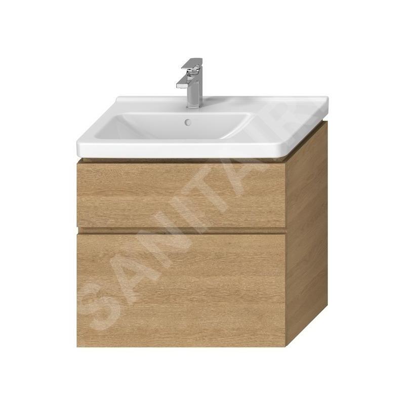 Jika Cubito Pure - Meuble sous lavabo 740x683 mm, découpe à gauche, chêne H40J4254045191 Jika Cubito Pure - Meuble sous lavabo 740x683 mm, découpe à gauche, chêne H40J4254045191