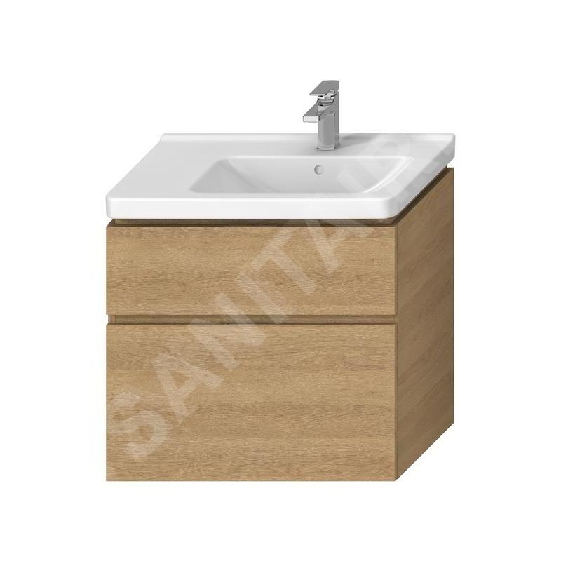 Jika Cubito Pure - Meuble sous lavabo 740x683 mm, découpe à droite, chêne H40J4254035191 Jika Cubito Pure - Meuble sous lavabo 740x683 mm, découpe à droite, chêne H40J4254035191