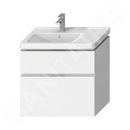 Jika Cubito Pure - Meuble pour lavabo 740x683 mm, découpe à gauche, blanc H40J4254045001