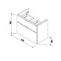 Jika Cubito Pure - Meuble sous lavabo 840x683 mm, chêne H40J4264025191 Jika Cubito Pure - Meuble sous lavabo 840x683 mm, chêne H40J4264025191