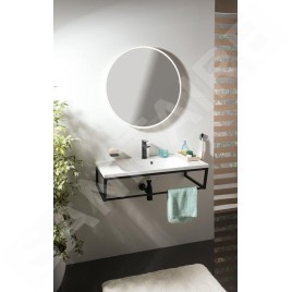 Sapho Ska - Support pour lavabo, 900 mm, noir mat SKA203