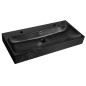 Sapho Toridi - Double lavabo 101 x 47 cm, avec trop-plein, 2 trous pour batterie, noir mat TU0222B Sapho Toridi - Double lavabo 101 x 47 cm, avec trop-plein, 2 trous pour batterie, noir mat TU0222B